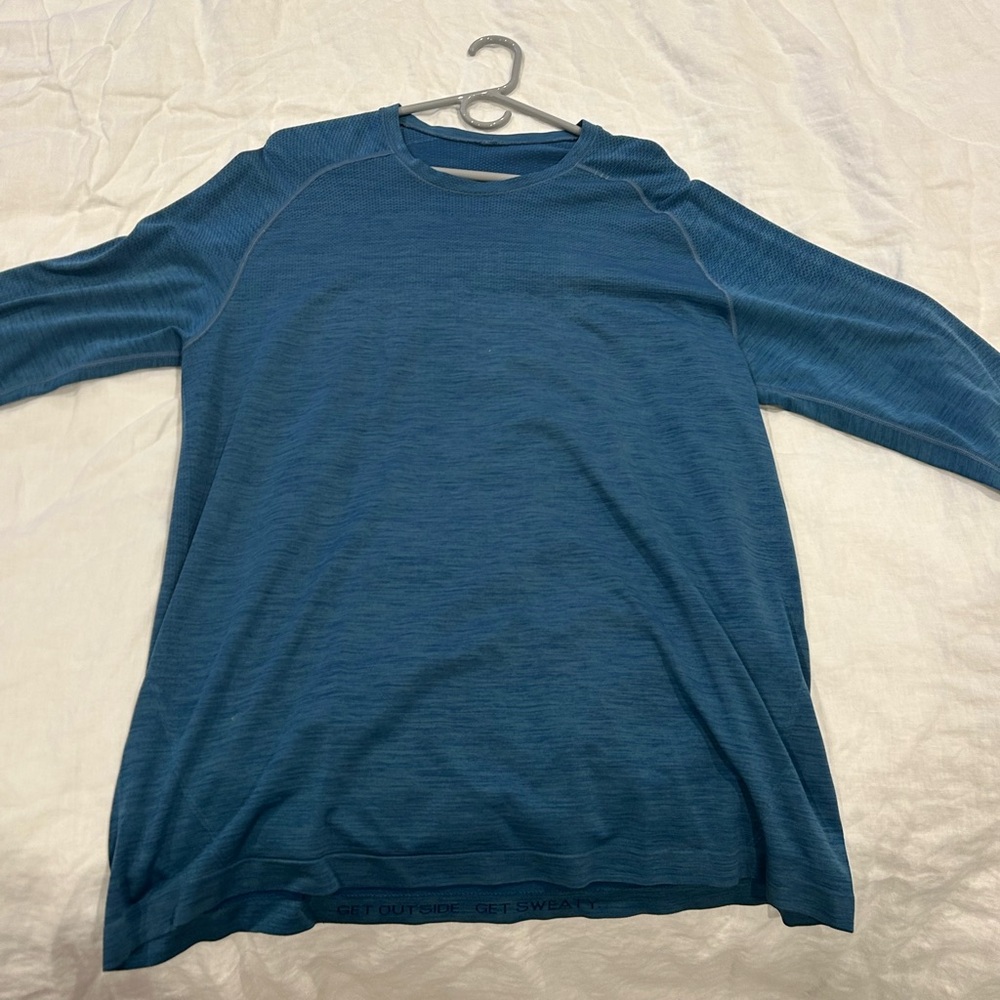 Lululemon Swiftly Tech LS – Teal Blue (Get Outside, Get Sweaty)